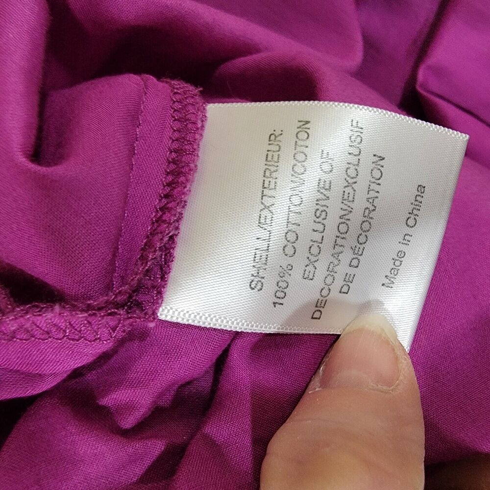 Tory Burch Magenta Sheer Gold Embroidered Beaded Button Trim Tunic Small Artsy - Picture 7 of 12